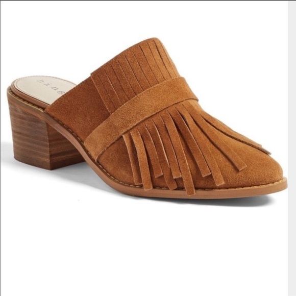 Hinge Rally Leather Mules with tassels 6 - Picture 1 of 7